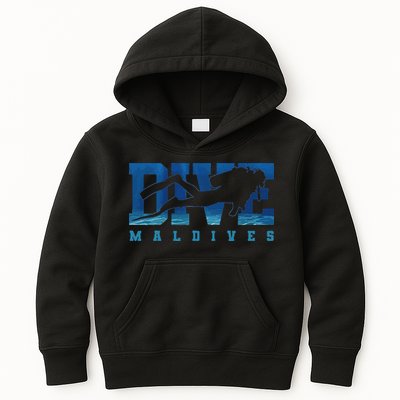 Maldives Diver Souvenir Gift Kids Hoodie