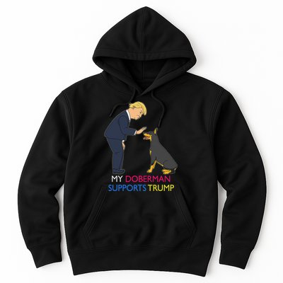 My Doberman Supports Trump Gift Doberman Pinscher Hoodie