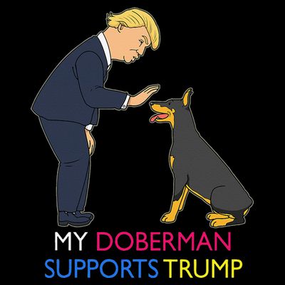 My Doberman Supports Trump Gift Doberman Pinscher T-Shirt