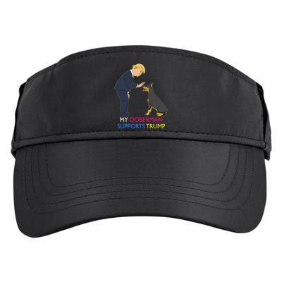 My Doberman Supports Trump Gift Doberman Pinscher Adult Drive Performance Visor