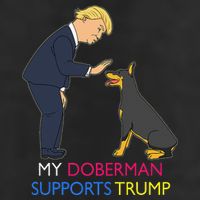 My Doberman Supports Trump Gift Doberman Pinscher Adult Drive Performance Visor
