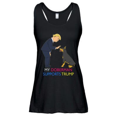 My Doberman Supports Trump Gift Doberman Pinscher Ladies Essential Flowy Tank