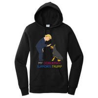 My Doberman Supports Trump Gift Doberman Pinscher Women's Pullover Hoodie