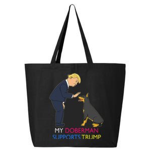 My Doberman Supports Trump Gift Doberman Pinscher 25L Jumbo Tote