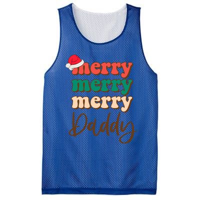 Merry Daddy Santa Claus Hat Funny Family Christmas Pajama Gift Mesh Reversible Basketball Jersey Tank