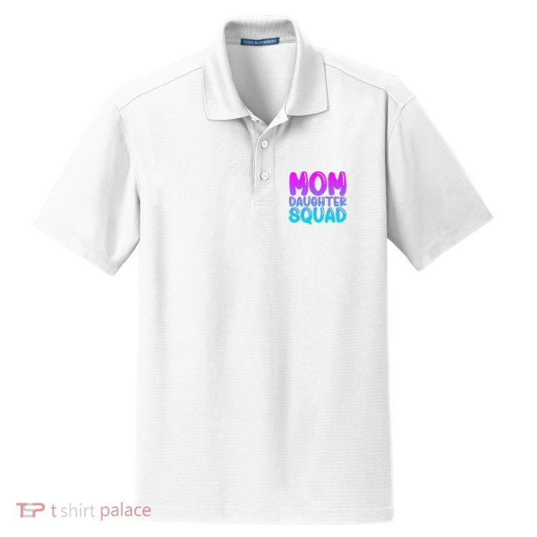 Mom Daughter Squad S Mom And Daughter Mother Day Dry Zone Grid Polo
