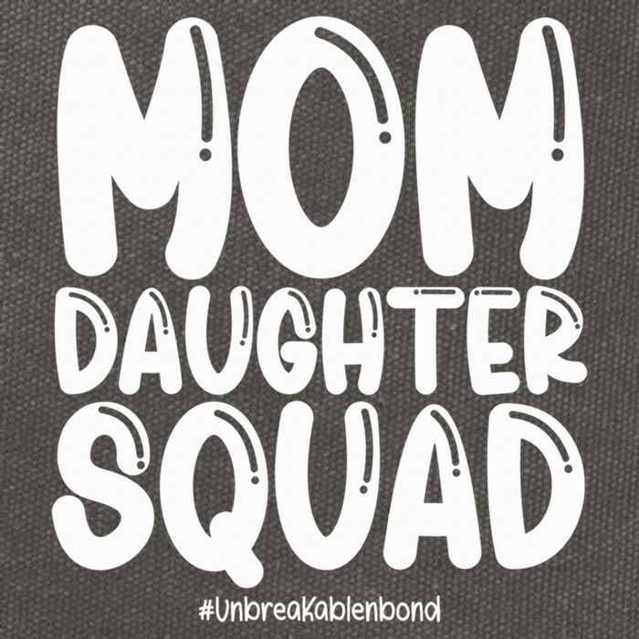 Mom Daughter Squad S Mom And Daughter  Cotton Canvas Backpack
