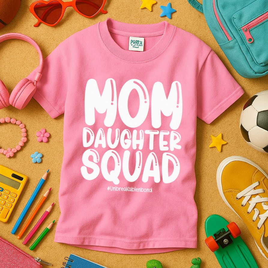 Mom Daughter Squad S Mom And Daughter  Kids T-Shirt