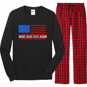 Make Dogs Safe Again Funny 2024 Presidential Election Long Sleeve Pajama Set