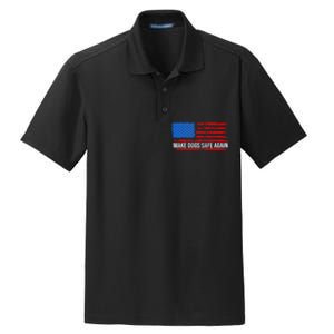 Make Dogs Safe Again Funny 2024 Presidential Election Dry Zone Grid Polo