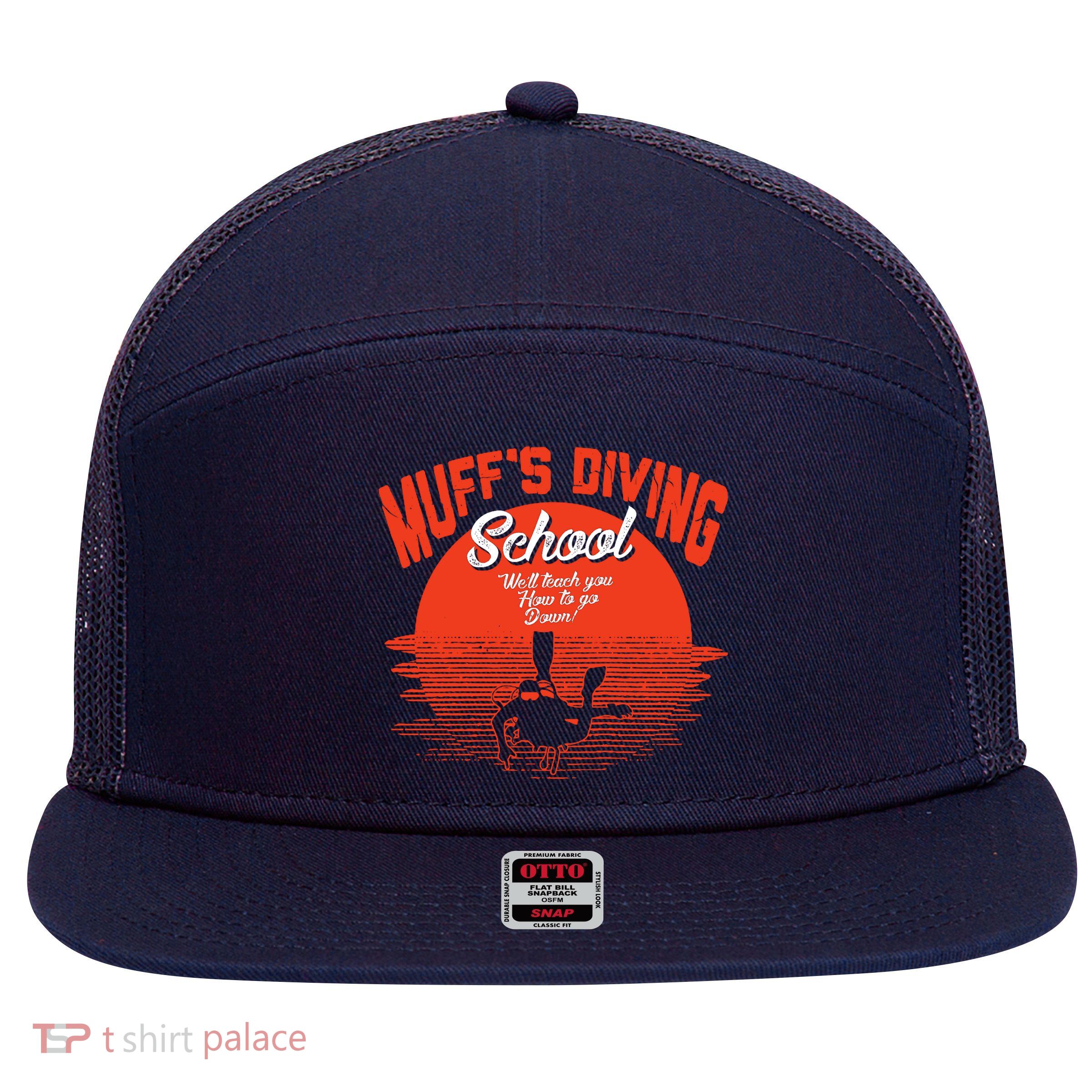 Muffs Diving School 7 Panel Mesh Trucker Snapback Hat