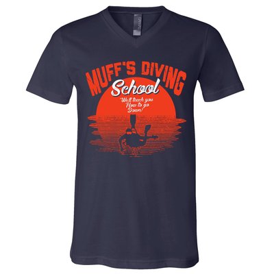 Muffs Diving School V-Neck T-Shirt