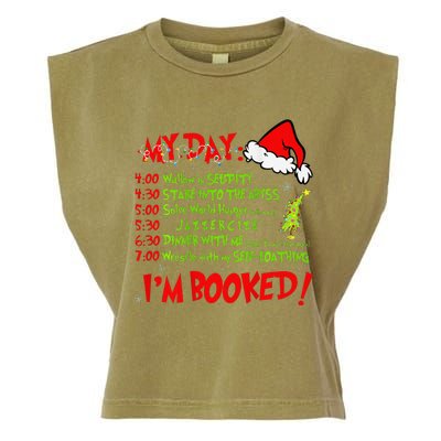 My Day Schedule I Booked Family Christmas Sweater Garment-Dyed Women's Muscle Tee