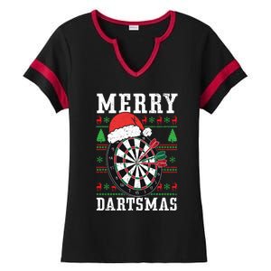 Merry Dartmas Sport Lover Merry Xmas Christmas Day Funny Gift Ladies Halftime Notch Neck Tee