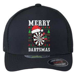 Merry Dartmas Sport Lover Merry Xmas Christmas Day Funny Gift Flexfit Unipanel Trucker Cap