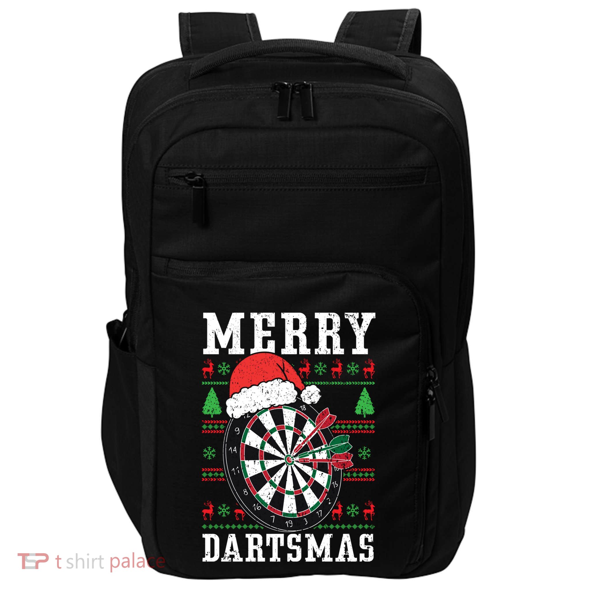 Merry Dartmas Sport Lover Merry Xmas Christmas Day Funny Gift Impact Tech Backpack