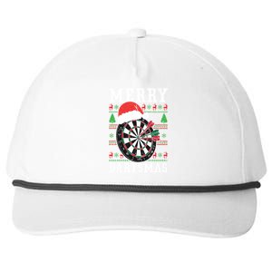 Merry Dartmas Sport Lover Merry Xmas Christmas Day Funny Gift Snapback Five-Panel Rope Hat