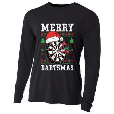 Merry Dartmas Sport Lover Merry Xmas Christmas Day Funny Gift Cooling Performance Long Sleeve Crew