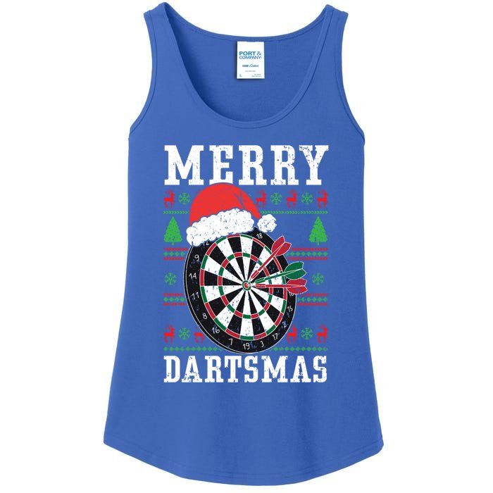 Merry Dartmas Sport Lover Merry Xmas Christmas Day Funny Gift Ladies Essential Tank