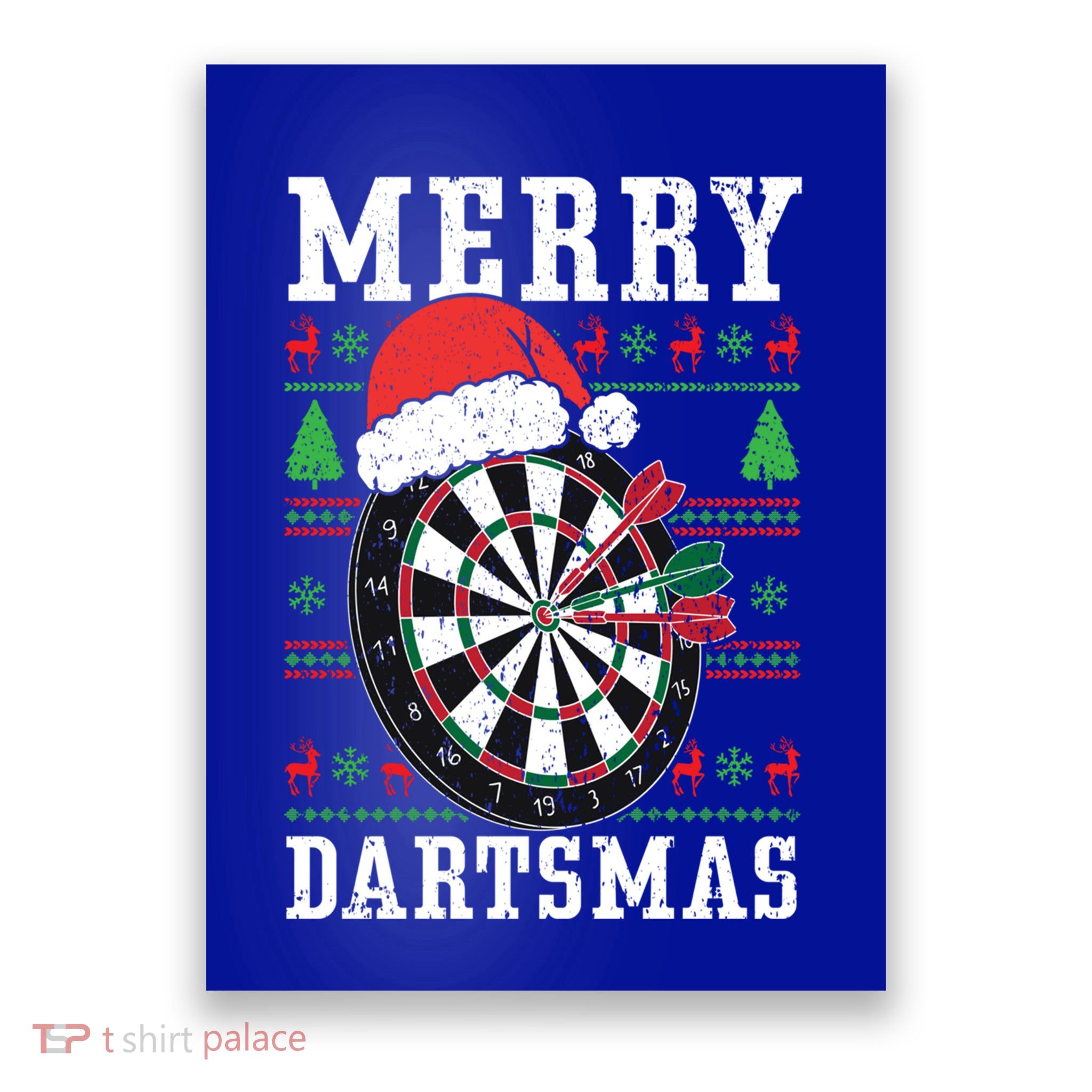 Merry Dartmas Sport Lover Merry Xmas Christmas Day Funny Gift Poster
