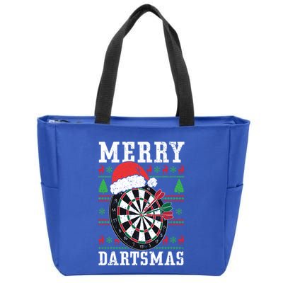 Merry Dartmas Sport Lover Merry Xmas Christmas Day Funny Gift Zip Tote Bag