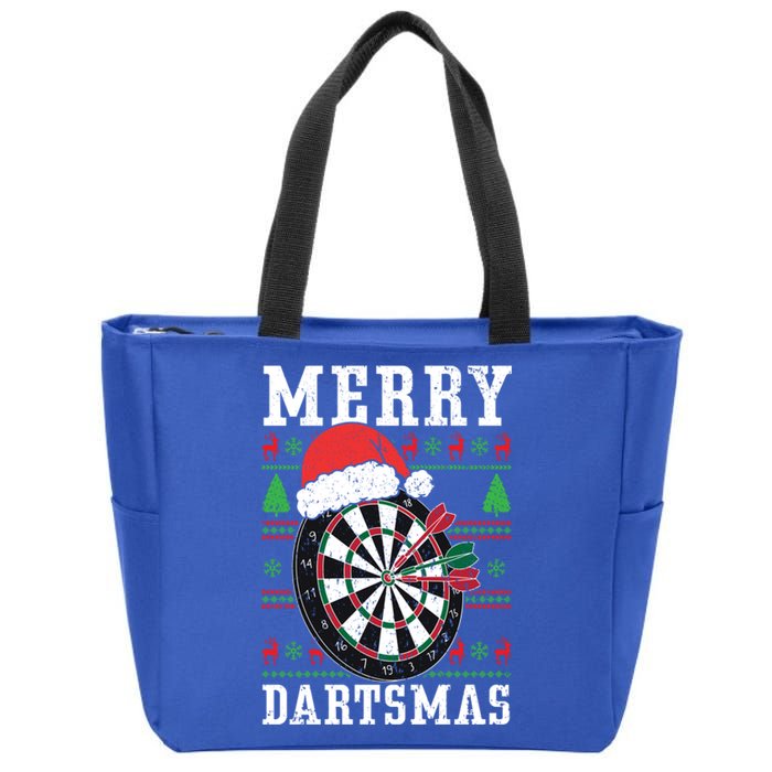 Merry Dartmas Sport Lover Merry Xmas Christmas Day Funny Gift Zip Tote Bag