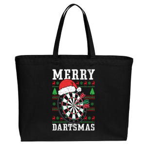 Merry Dartmas Sport Lover Merry Xmas Christmas Day Funny Gift Cotton Canvas Jumbo Tote