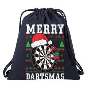 Merry Dartmas Sport Lover Merry Xmas Christmas Day Funny Gift Drawstring Bag