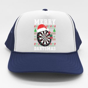 Merry Dartmas Sport Lover Merry Xmas Christmas Day Funny Gift Trucker Hat