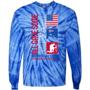 Memorial Day Some Gave All Military American Flag Veterans Gift Tie-Dye Long Sleeve Shirt