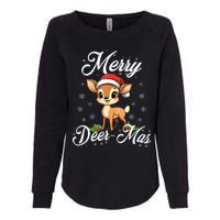 Merry Deermas Santa Deer Animal Lovers Christmas Puns Tank Top Womens California Wash Sweatshirt