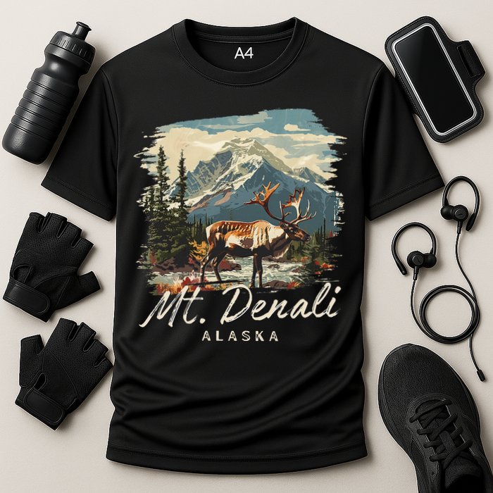 Mount Denali Souvenir Mt. Denali Cooling Performance Crew T-Shirt