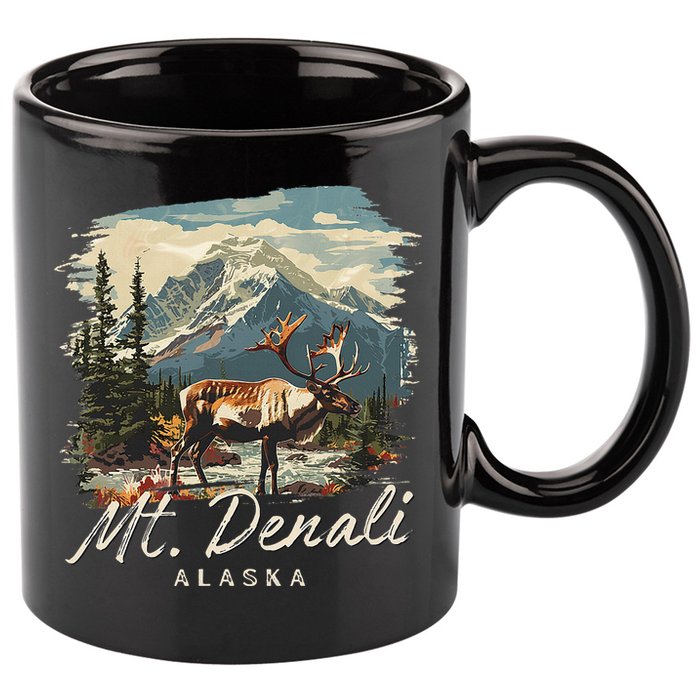 Mount Denali Souvenir Mt. Denali 11oz C Handle Ceramic Mug
