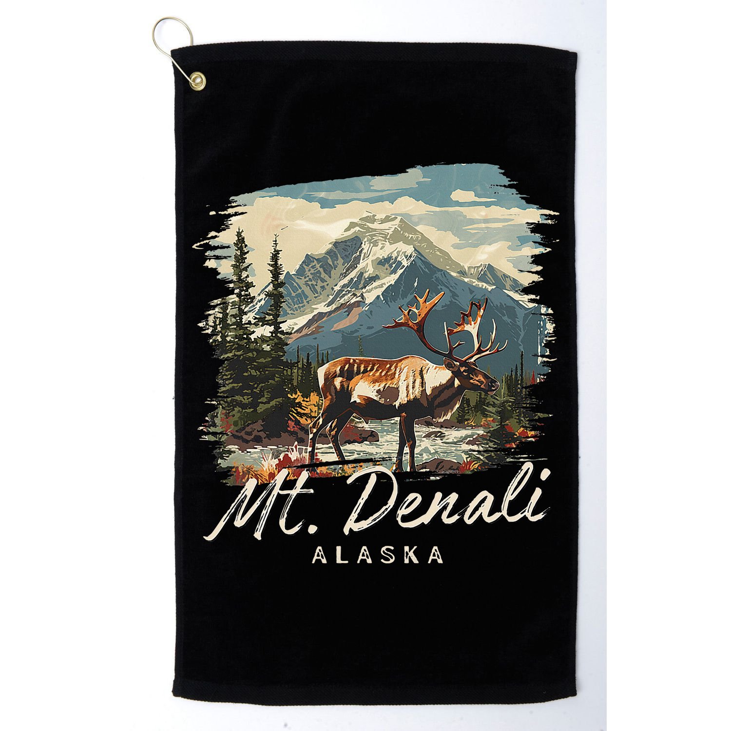 Mount Denali Souvenir Mt. Denali Golf Towel