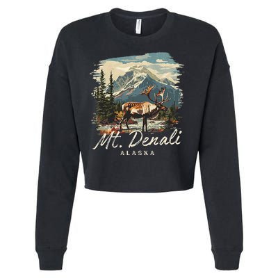 Mount Denali Souvenir Mt. Denali Cropped Pullover Crew