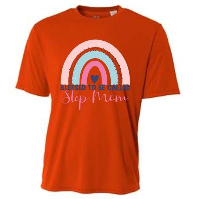 Mothers Day Step Mom Blessed To Be Called Step Mom Rainbow Funny Gift Cooling Performance Crew T-Shirt