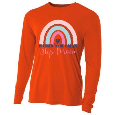 Mothers Day Step Mom Blessed To Be Called Step Mom Rainbow Funny Gift Cooling Performance Long Sleeve Crew