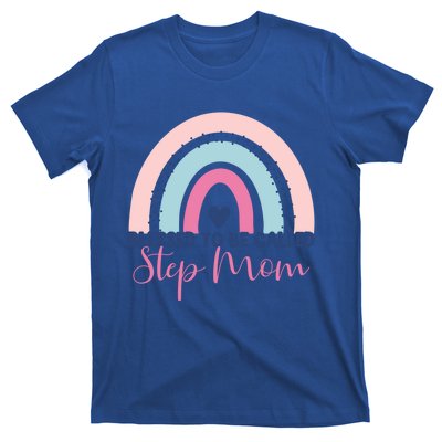 Mothers Day Step Mom Blessed To Be Called Step Mom Rainbow Funny Gift T-Shirt