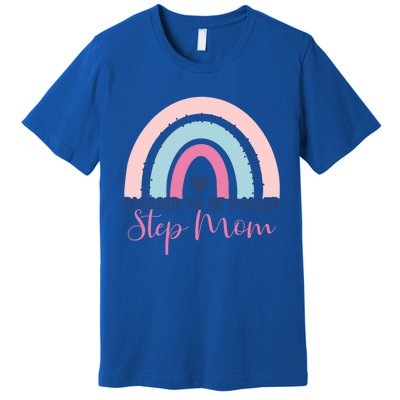 Mothers Day Step Mom Blessed To Be Called Step Mom Rainbow Funny Gift Premium T-Shirt