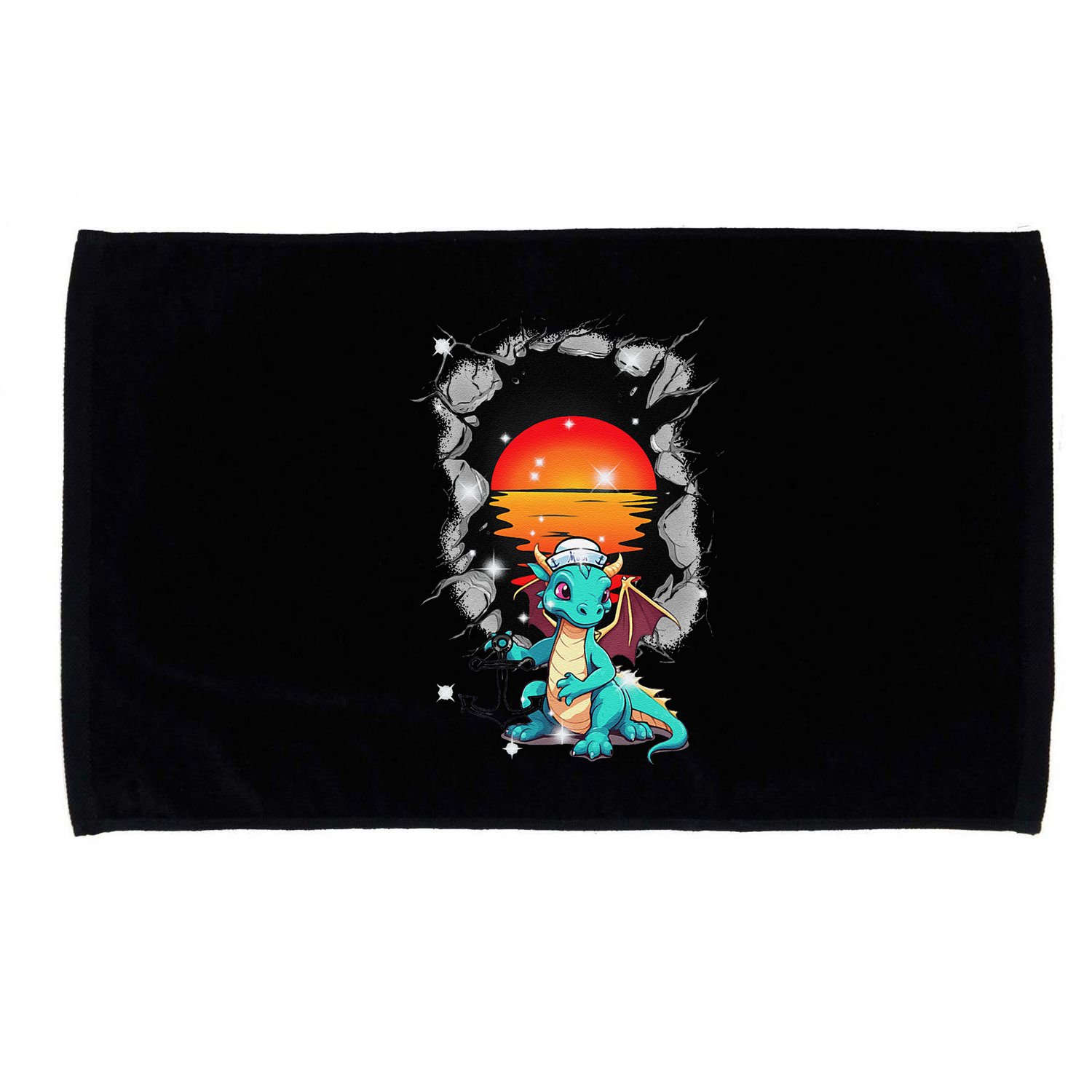 Maritime Dragon Sailors Sailors Sunset Microfiber Hand Towel
