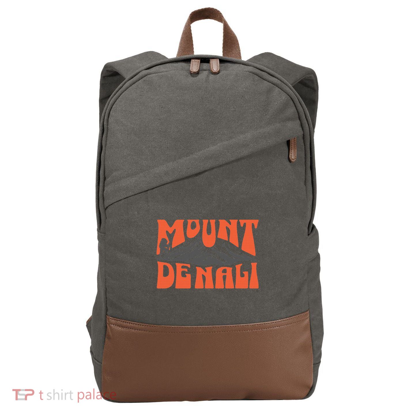 Mount Denali Souvenir Mt. Denali Cotton Canvas Backpack