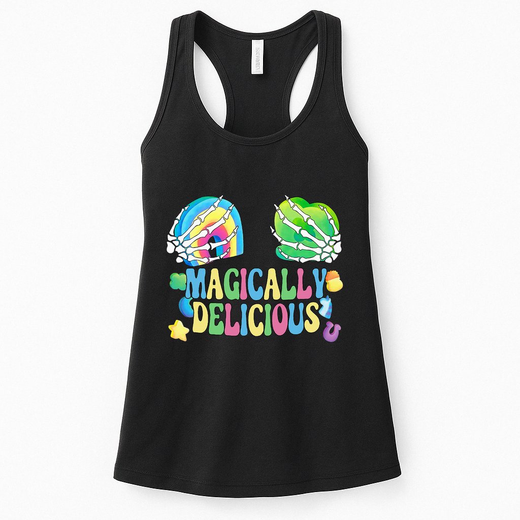 Magically Delicious Shamrock Boobs St Patrick's Day Sexy Womens Tank Top