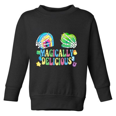 Magically Delicious Shamrock Boobs St Patrick's Day Sexy Toddler Sweatshirt