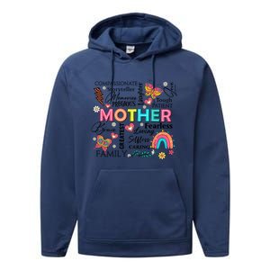 Mother’S Day She Is Mom Family Mama Performance Fleece Hoodie