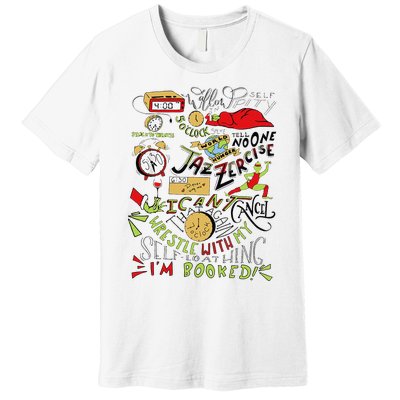 My Day Schedule I’M Booked Christmas Merry Christmas Premium T-Shirt