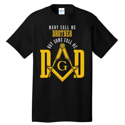 Mason Dad Square & Compass Masonic Shriner Freemason  Tall T-Shirt