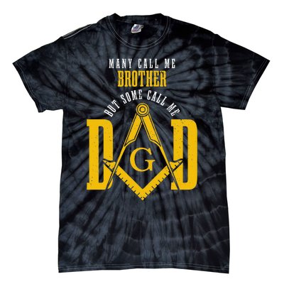 Mason Dad Square & Compass Masonic Shriner Freemason  Tie-Dye T-Shirt