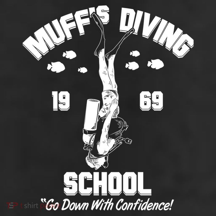 Muffs Diving School 1969 Go Down With Confidence 11oz C Handle Ceramic Mug