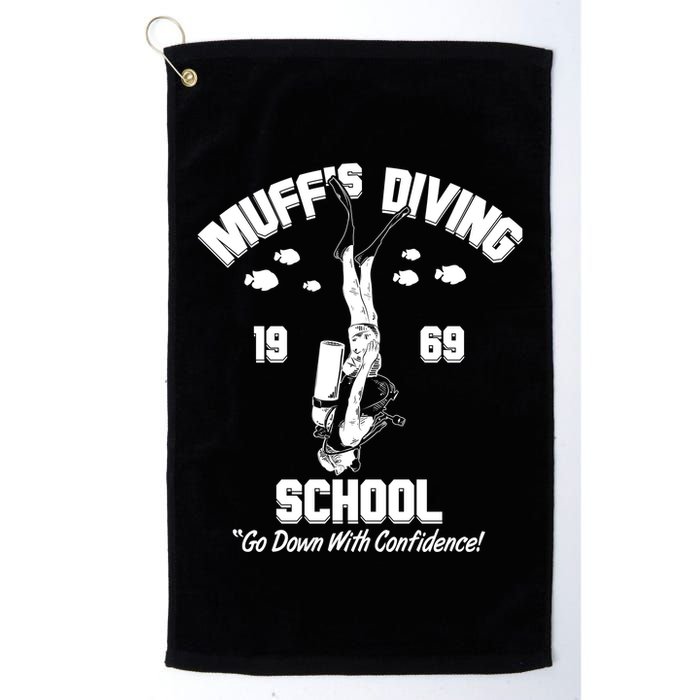Muffs Diving School 1969 Go Down With Confidence Golf Towel
