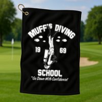 Muffs Diving School 1969 Go Down With Confidence Golf Towel